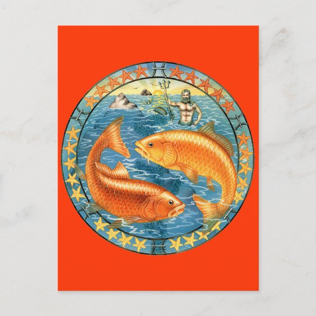 Postal Zodiac Pisces - ¡Personalizar! (Anverso)