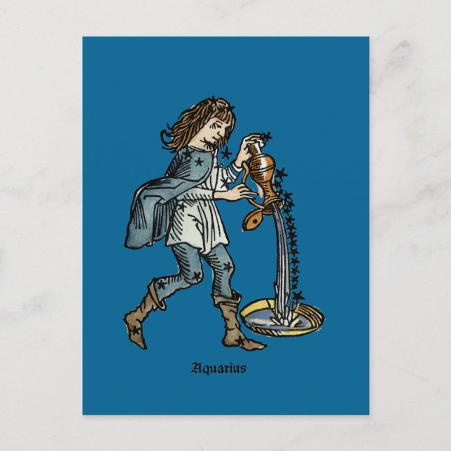 Postal Zodiaco: Aquarius, 1482 (Anverso)