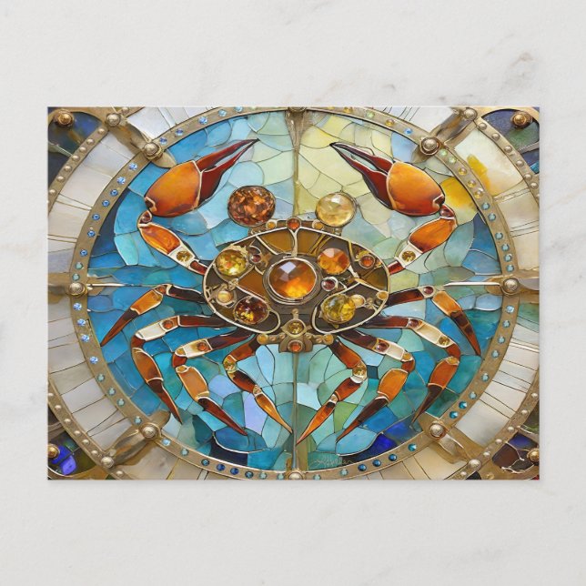 Postal Zodiaco - Cáncer El Cangrejo (Anverso)
