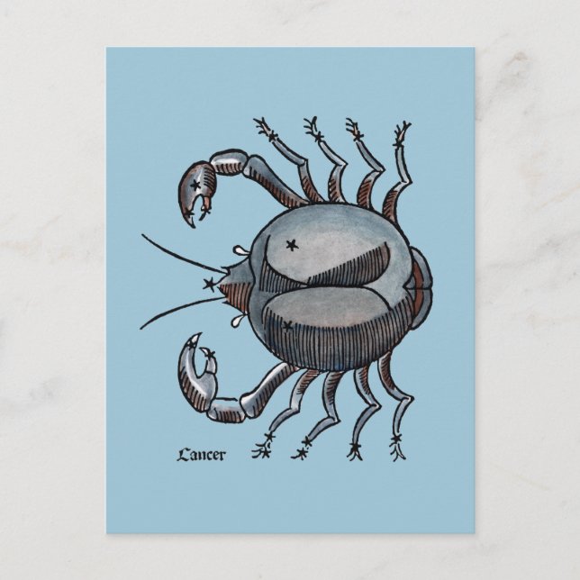Postal Zodiaco: Cáncer en color (Anverso)