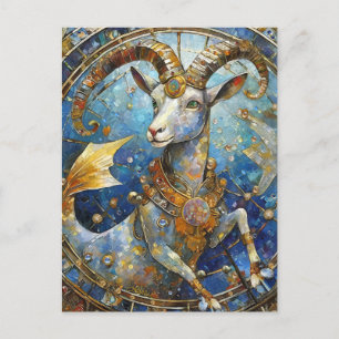 Postal Zodiaco - Capricornio la cabra marina