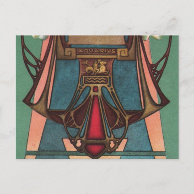 Postal Zodiaco del acuario (Anverso)