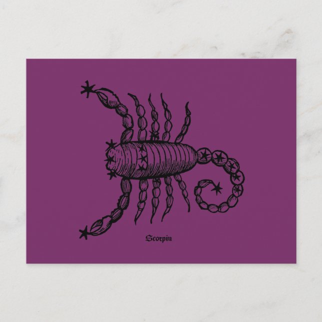 Postal Zodiaco: Escorpio, 1482 (Anverso)