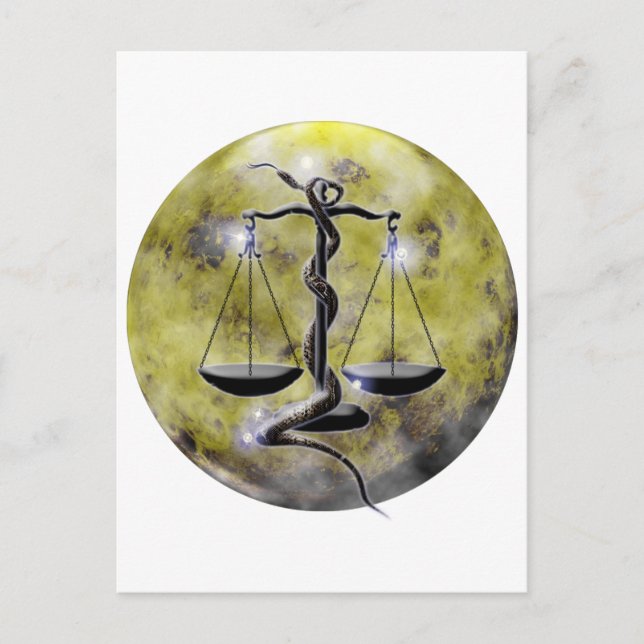 Postal Zodiaco-Libra de la mazmorra del arte (Anverso)