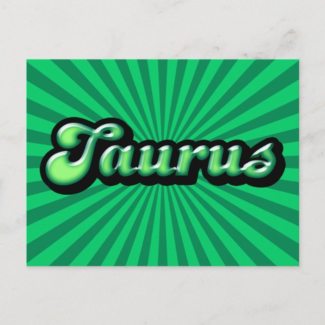 Postal Zodíaco Retro Tauro (Anverso)