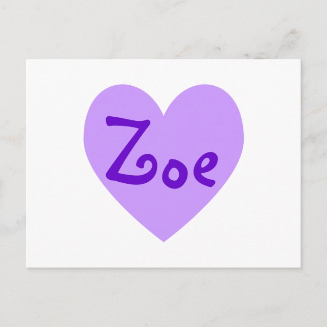 Postal Zoe in Purple (Anverso)
