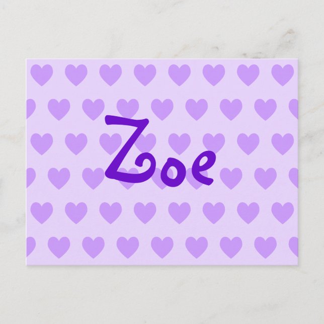 Postal Zoe in Purple (Anverso)