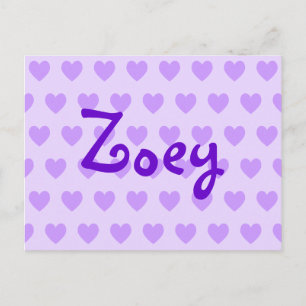 Postal Zoey en morado
