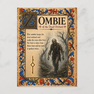 Postal Zombie, Arte de Bestiario Medieval
