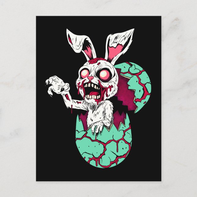 Postal Zombie Easter Bunny (Anverso)