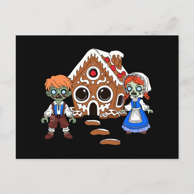 Postal Zombie Hansel y Gretel (Anverso)