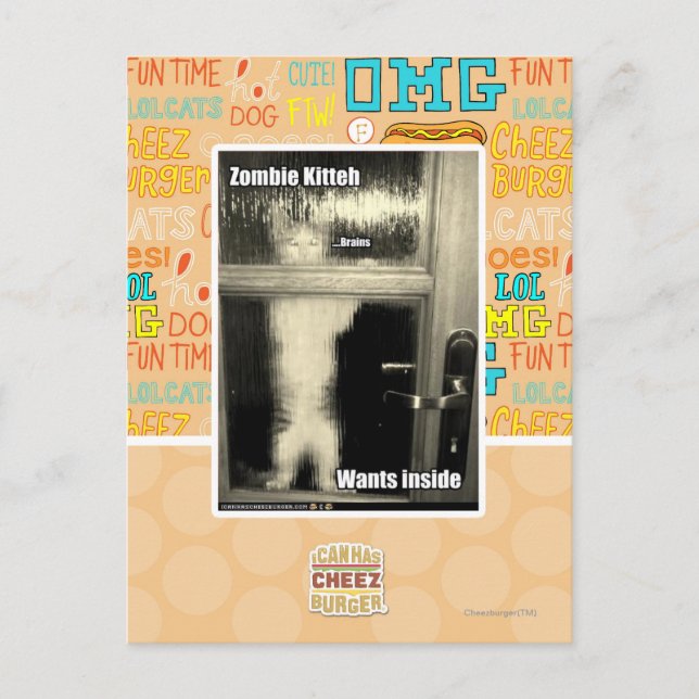 Postal Zombie Kitteh (Anverso)