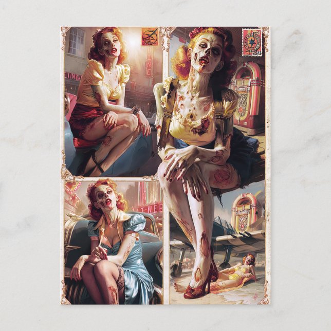 Postal Zombie Pin-Up II (Anverso)