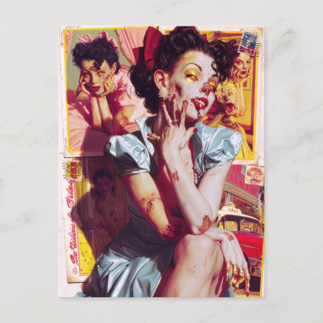 Postal Zombie Pin-Up VII (Anverso)