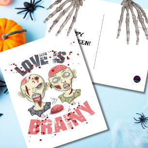 Postal Zombies El Amor Es Intenso – Divertido Halloween