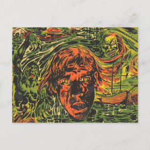 Postal Zombies Vintage de Halloween, Arte Callejero Grafi