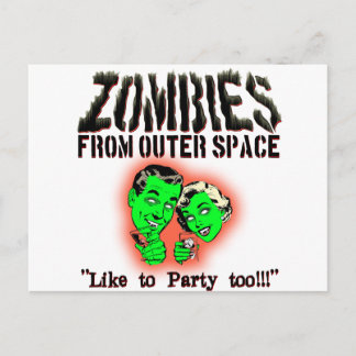 Postal ¡Zombis desde el espacio exterior!