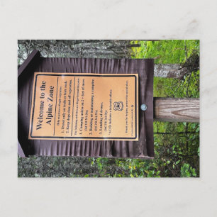 Postal Zona alpina - Bosque nacional de las montañas blan