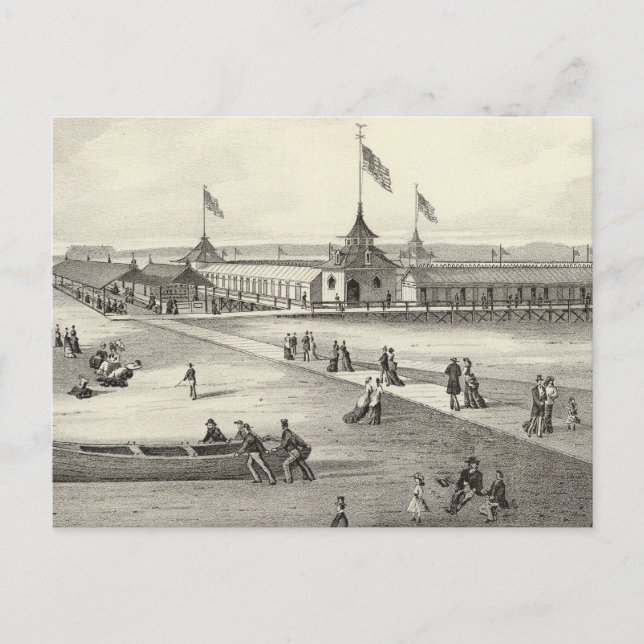 Postal Zona de baño de Broadway, Ocean Grove, NJ (Anverso)