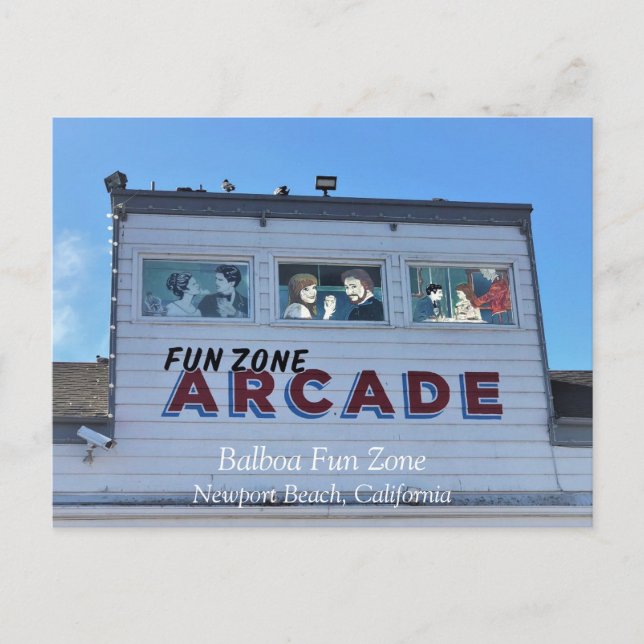 Postal Zona de diversión de Balboa, Newport Beach, Califo (Anverso)