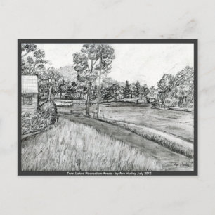 Postal Zonas de recreo de los lagos gemelos ~ No Pensilva