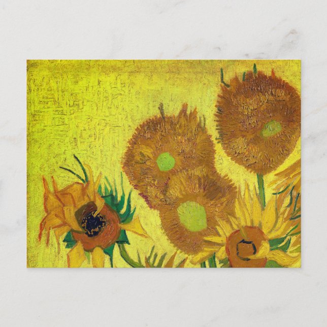 Postal Zonnebloemen (Van Gogh) (Anverso)