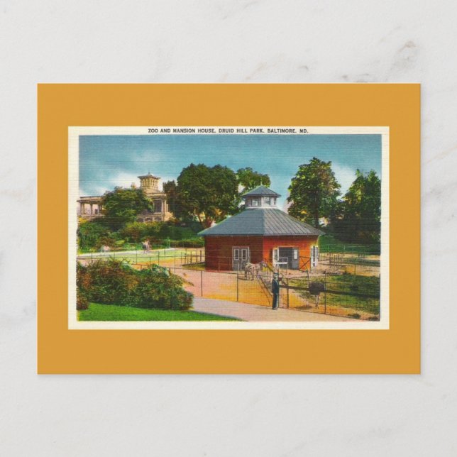 Postal Zoo, Mansion House, Baltimore Maryland (Anverso)