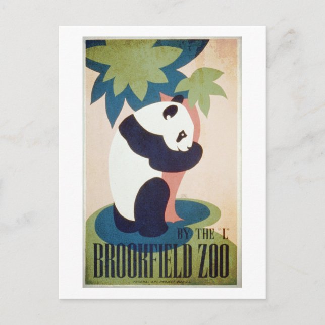 Postal Zoológico de Brookfield-Panda (Anverso)
