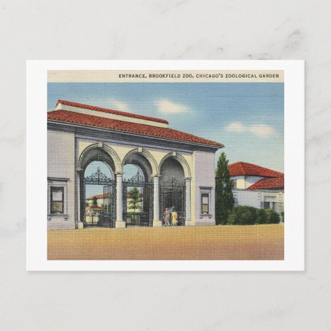 Postal Zoológico de Brookfield, Vendimia del Jardín Zooló (Anverso)