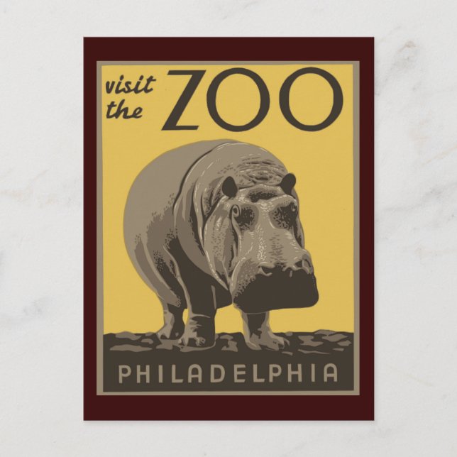 Postal Zoológico de Filadelfia (Anverso)