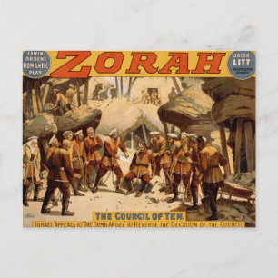 Postal Zorah, "El Consejo de los Diez" Teatro Vintage