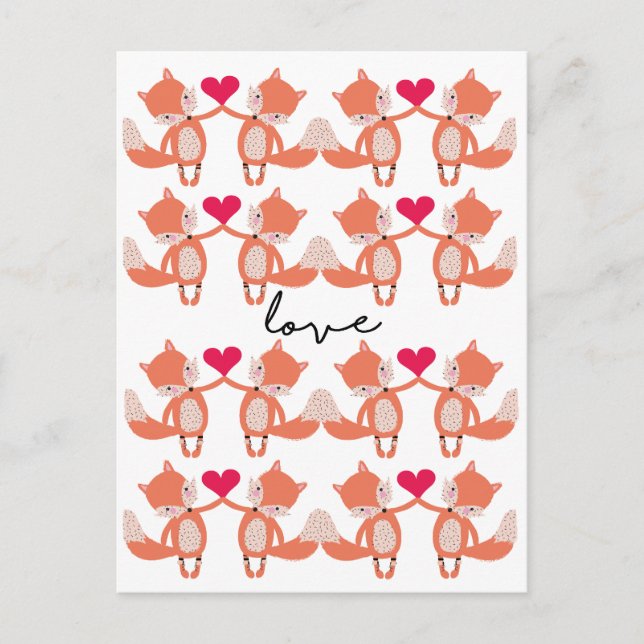 Postal zorro de amor (Anverso)