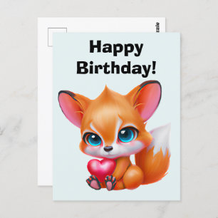 Postal Zorro de Bebé Adorable
