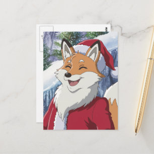 Postal Zorro de Santa Adorable
