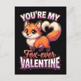 Postal Zorro mono de San Valentín: eres mi Zorro de siemp