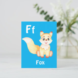 Postal Zorro personaliza ABC: Letra F - Agrega tu nombre