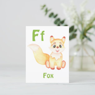 Postal Zorro personaliza ABC: Letra F - Agrega tu nombre