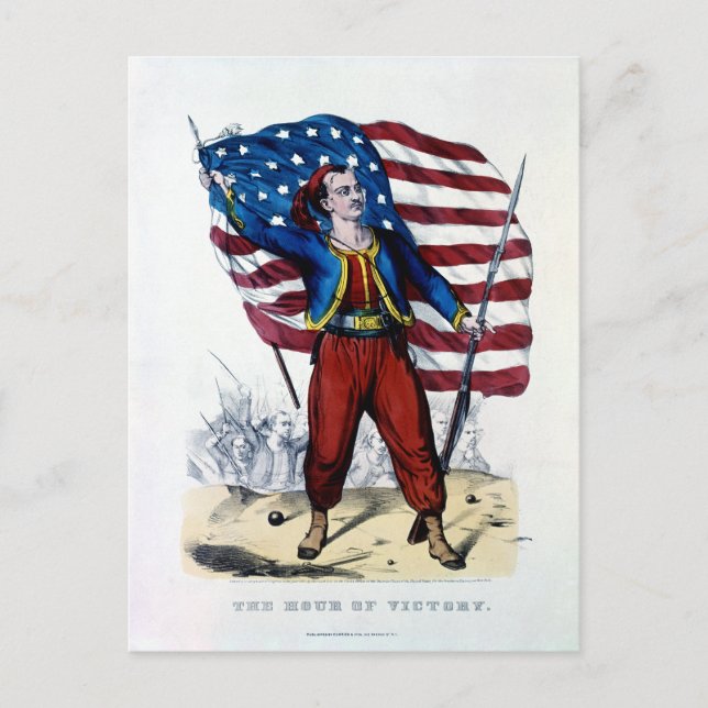 Postal Zouaves de Nueva York de la Guerra Civil (Anverso)