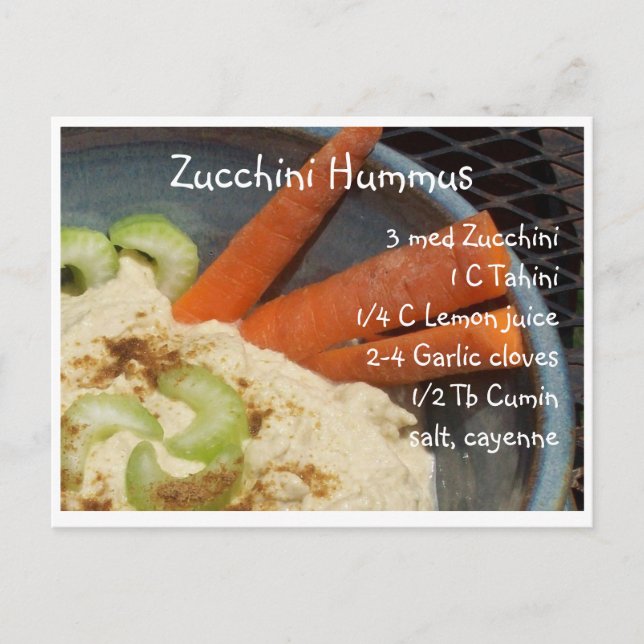 Postal Zucchini Hummus (Anverso)