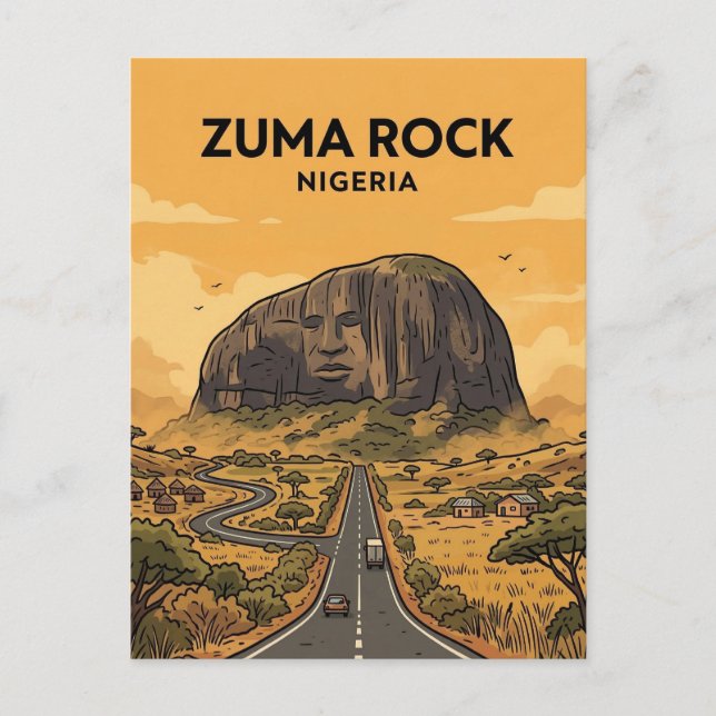 Postal Zuma Rock, Madalla, Niger (Anverso)