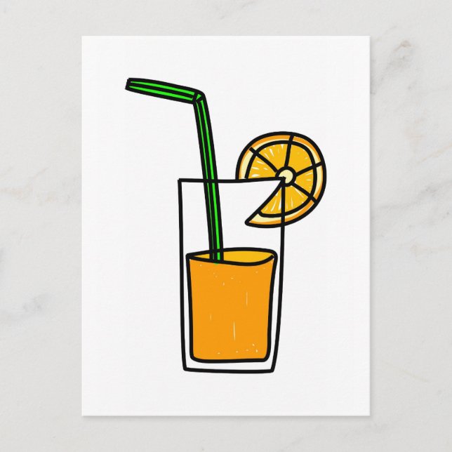 Postal zumo de naranja (Anverso)