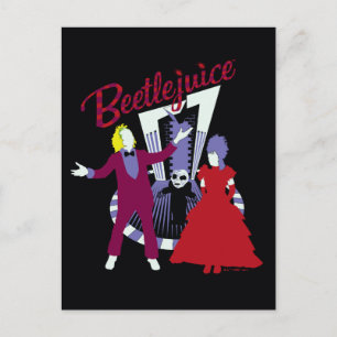 Postal Zumo de remolacha   Beetlejuice & Lydia Boda