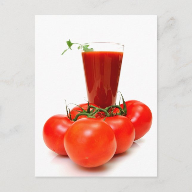 Postal Zumo De Tomate Y Tomates Frescos (Anverso)