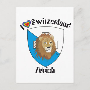 Postal Zürich Schweiz Postkarte