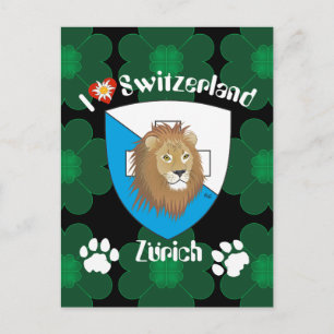Postal Zürich Schweiz Suiza Postkarte