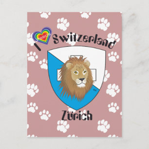 Postal Zürich Schweiz Suiza Postkarte