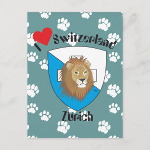 Postal Zürich Schweiz Suiza Postkarte
