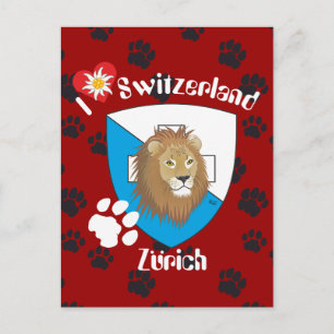 Postal Zürich Schweiz Suiza Postkarte