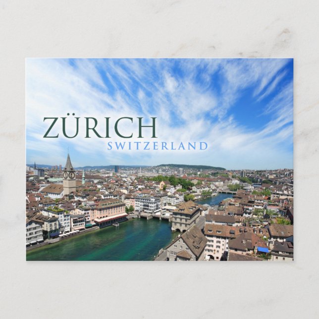 Postal Zurich Suiza (Anverso)