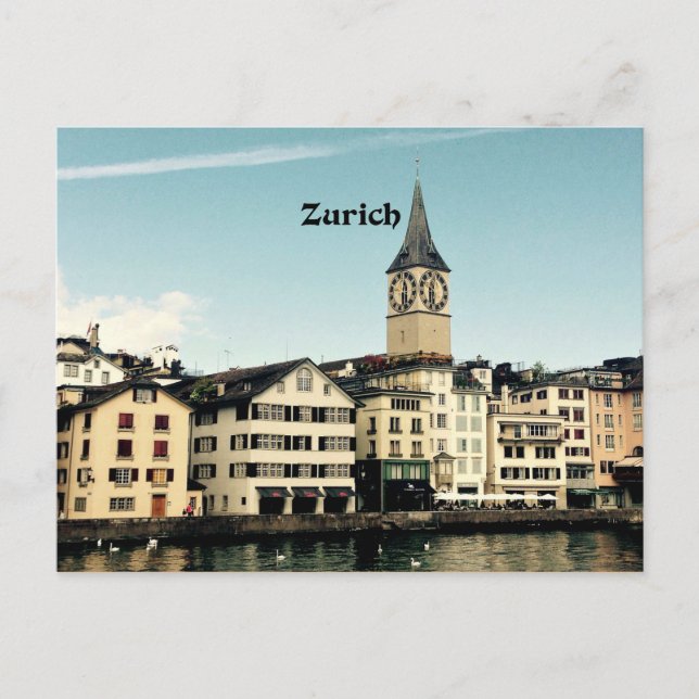 Postal Zúrich, Suiza (Anverso)